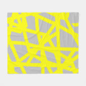 Polaire Minimalisme Abstrait Lignes jaunes Couverture gris (Devant (Horizontal))