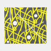 Polaire Minimalisme Abstrait Lignes jaunes Couverture gris (Devant (Horizontal))
