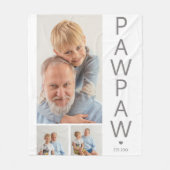 Polaire Moderne couverture avec 3 photos de Papy (Devant)