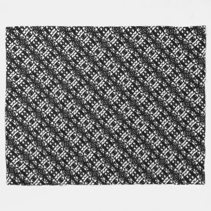 Polaire Moderne couverture en laine Tao noire et blanche é