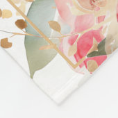 Polaire Monogramme floral rose vif Bébé Couverture fille (Coin)