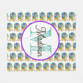 Polaire Monogramme personnaliser la couverture en toison (Devant (Horizontal))