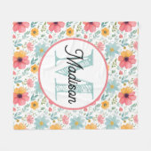 Polaire Monogramme personnaliser la couverture en toison (Devant (Horizontal))