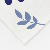 Polaire Motif floral bleu et blanc sur une couverture (Coin)