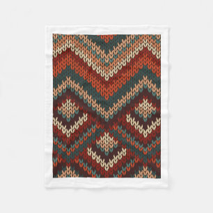 Polaire Motif tricot bohème couverture de jetée d'hiver