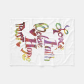 Polaire Mots Inspirants Couverture Chemo (Devant (Horizontal))