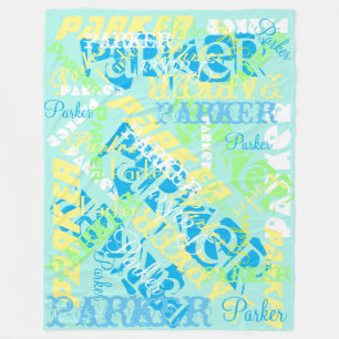 Polaire "N'importe quel nom" Couverture Douce Pastels vert
