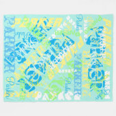 Polaire "N'importe quel nom" Couverture Douce Pastels vert (Devant (Horizontal))