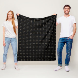 Polaire Noir et couverture d'ouatine de bébé de motif de
