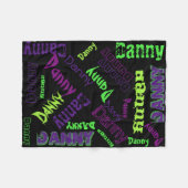Polaire Noir Lime violet Vert Neon Nom de couverture Colla (Devant (Horizontal))