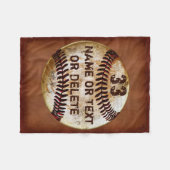 Polaire Nom, Numéro de Maillot Couverture de Baseball Cool (Devant (Horizontal))