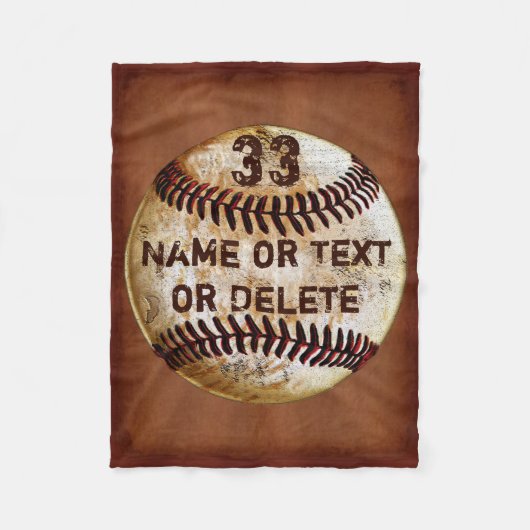 Polaire Nom, Numéro de Maillot Couverture de Baseball Cool (Devant)