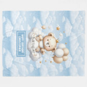 Polaire Nom personnalisé couverture de premier anniversair (Devant (Horizontal))