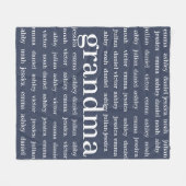 Polaire Nom personnalisé Couverture grand-mère, Couverture (Devant (Horizontal))