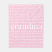 Polaire Nom personnalisé Couverture grand-mère, Couverture (Devant)