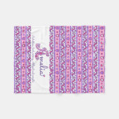 Polaire Nom personnalisé monogramme signifiant couverture  (Devant (Horizontal))