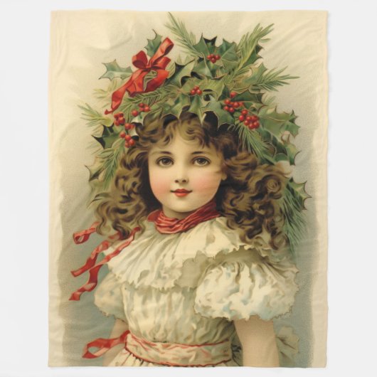 Polaire Nostalgique Noel classique couverture de Noël (Devant)