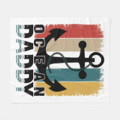 Polaire Ocean Daddy | Couverture à thème marin confortable (Devant (Horizontal))