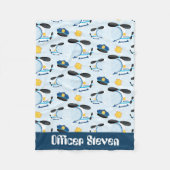 Polaire Officier ajouter le nom police couverture bébé (Devant)