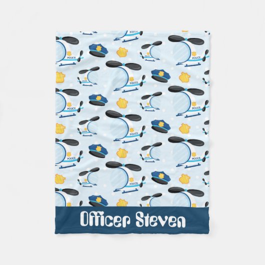 Polaire Officier ajouter le nom police couverture bébé (Devant)