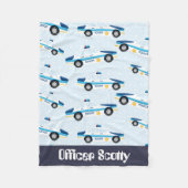 Polaire Officier ajouter le nom police couverture bébé (Devant)