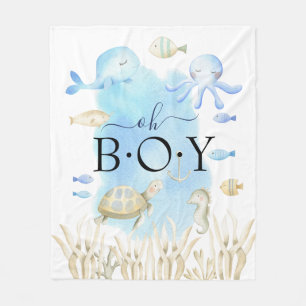 Polaire Oh Garçon sous la mer Bébé recevant la couverture