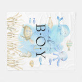 Polaire Oh Garçon sous la mer Bébé recevant la couverture (Devant (Horizontal))