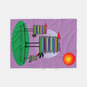 Polaire Oiseaux retirés de livre de couverture d'ouatine (Devant (Horizontal))