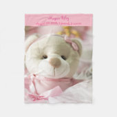 Polaire Ours de nounours rose de bébé de couverture (Devant)