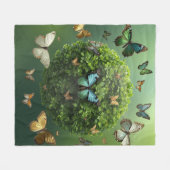 Polaire Papillon Harmonie Sphère de Nature Couverture en L (Devant (Horizontal))
