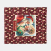 Polaire Parfait couverture de Noël Mr & Mrs Claus Holiday (Devant (Horizontal))