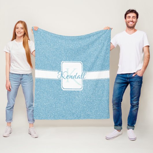 Polaire Parties scintillant Bleue Couverture de lancer per (En situation)