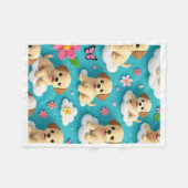 Polaire Pattes de chiot dans la couverture nuageuse (Devant (Horizontal))