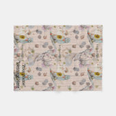 Polaire Pépinière florale imprimer couverture bébé (Devant (Horizontal))