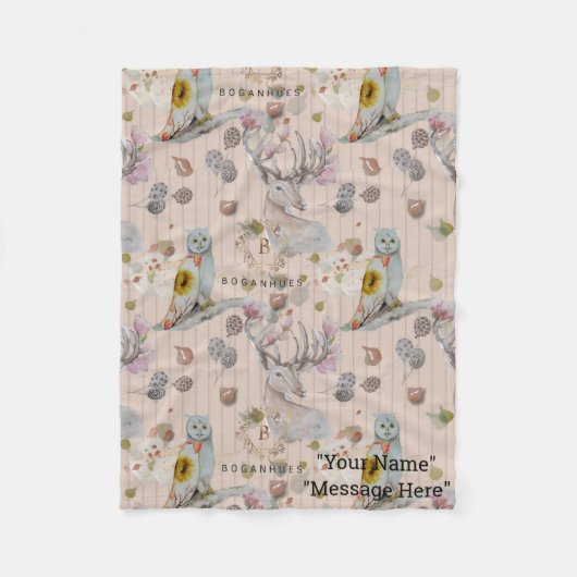 Polaire Pépinière florale imprimer couverture bébé (Devant)