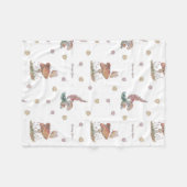 Polaire Pépinière florale imprimer couverture bébé (Devant (Horizontal))