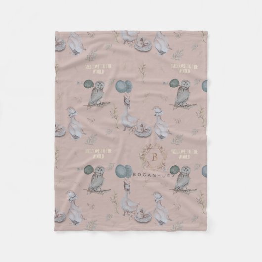 Polaire Pépinière florale Imprimer couverture bébé (Devant)