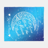 Polaire Personnalisé À la couverture en toison de la lune (Devant (Horizontal))