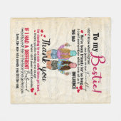 Polaire Personnalisé À Mon Couverture Bestie (Devant (Horizontal))