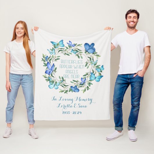 Polaire Perte De Mère Papillon Couverture Mémorial Apparaî (En situation)