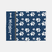 Polaire Petite couverture de chien de marine Empreintes de (Devant (Horizontal))