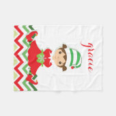 Polaire Petite couverture de Noël d'Elf | (Devant (Horizontal))