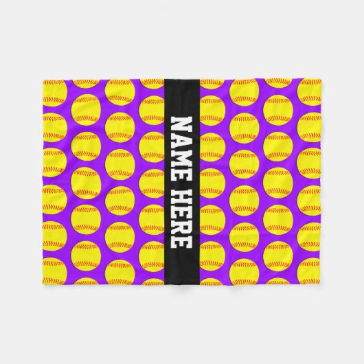 Polaire Petite couverture faite sur commande du base-ball (Devant (Horizontal))