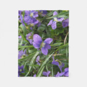 Polaire Petite couverture pluvieuse de violettes (Devant)