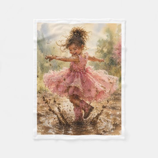 Polaire Petite Fille Flaque Couverture (Devant)