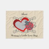 Polaire Petite maman de l'amour Bug couverture personnalis (Devant (Horizontal))