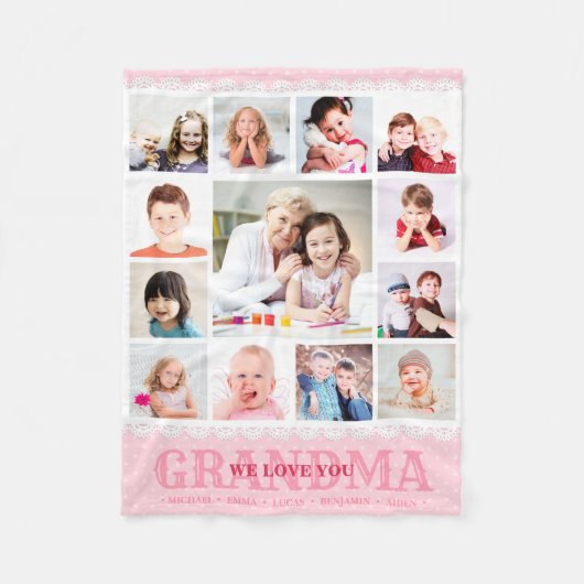 Polaire Pink Monogramme photo Collage de couverture en pol (Devant)