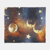 Polaire Plaid Céleste Orange Incandescent – Couverture Lux (Devant (Horizontal))