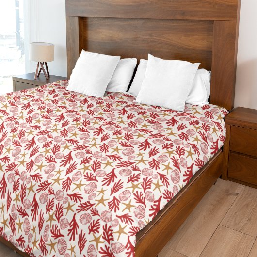 Polaire Plaid étoilé et coquillages Couverture en molleton