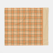 Polaire Plaid orange et beige couverture en molleton (Devant (Horizontal))